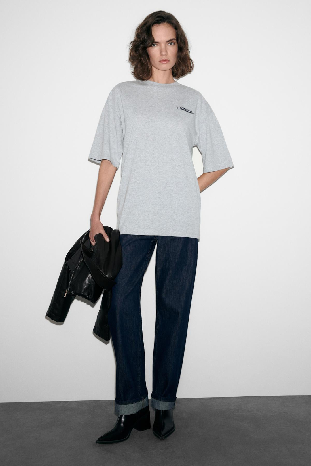 MAJER Kadın %100 Organik Pamuklu Western Tema Baskılı Regular Fit Grimelanj T-Shirt
