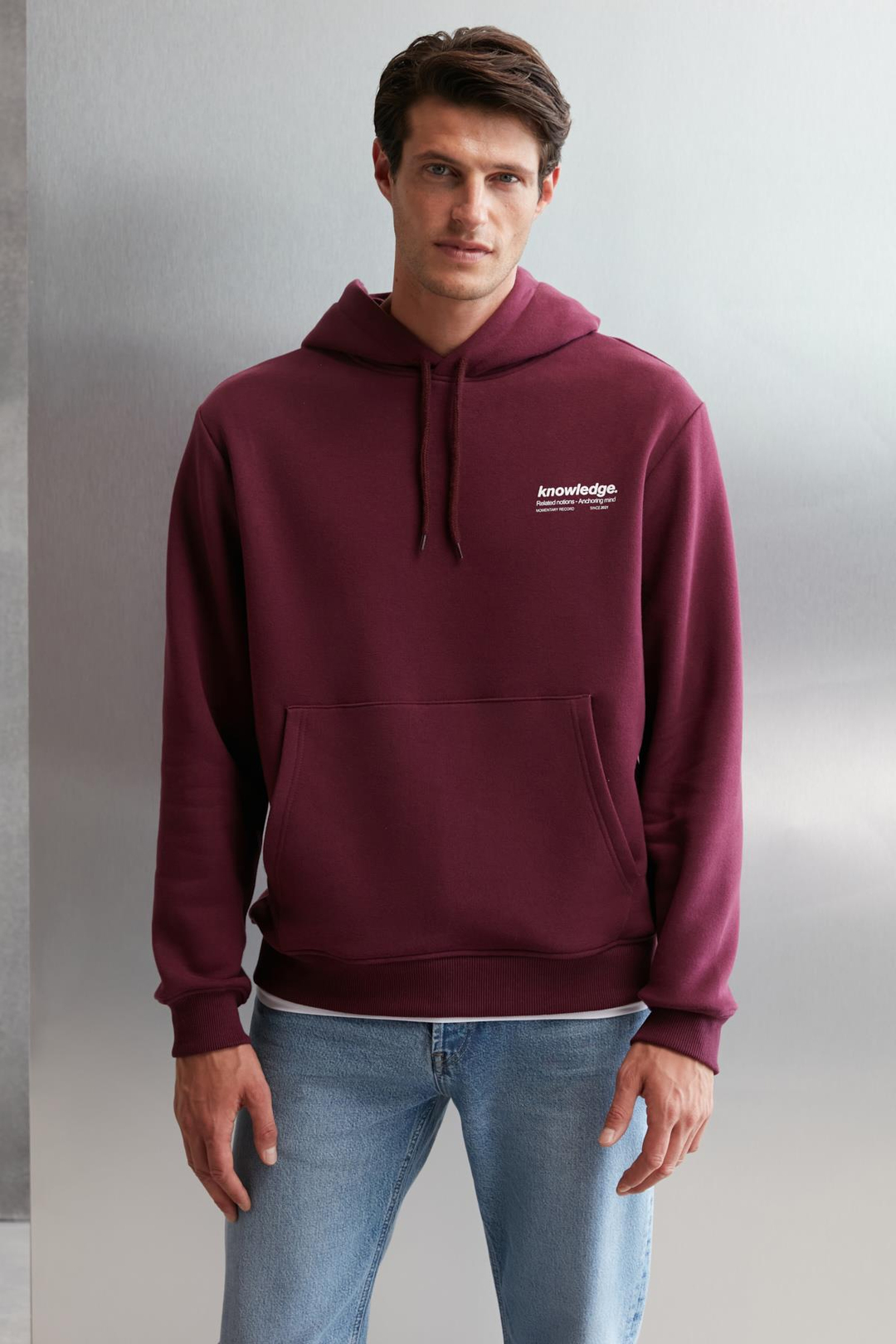 MARTEL  Oversize Mor Tekli Sweatshirt