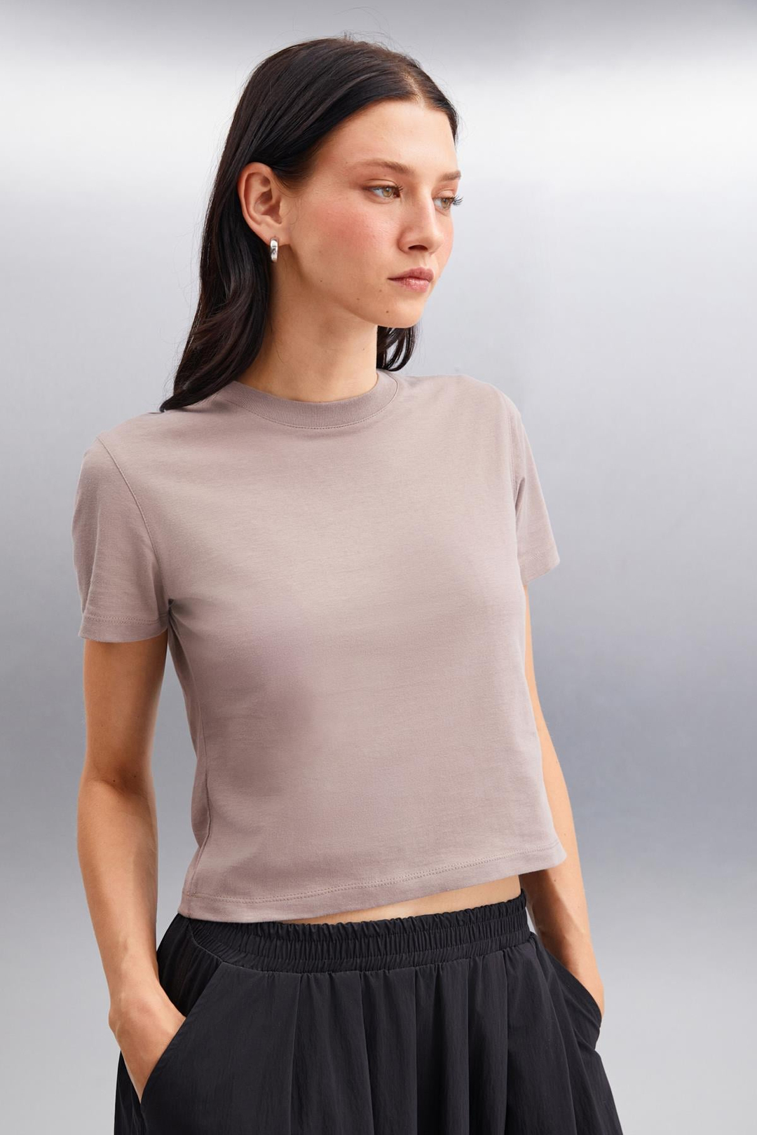MELANY Basic Comfort Vizon Tekli T-Shirt