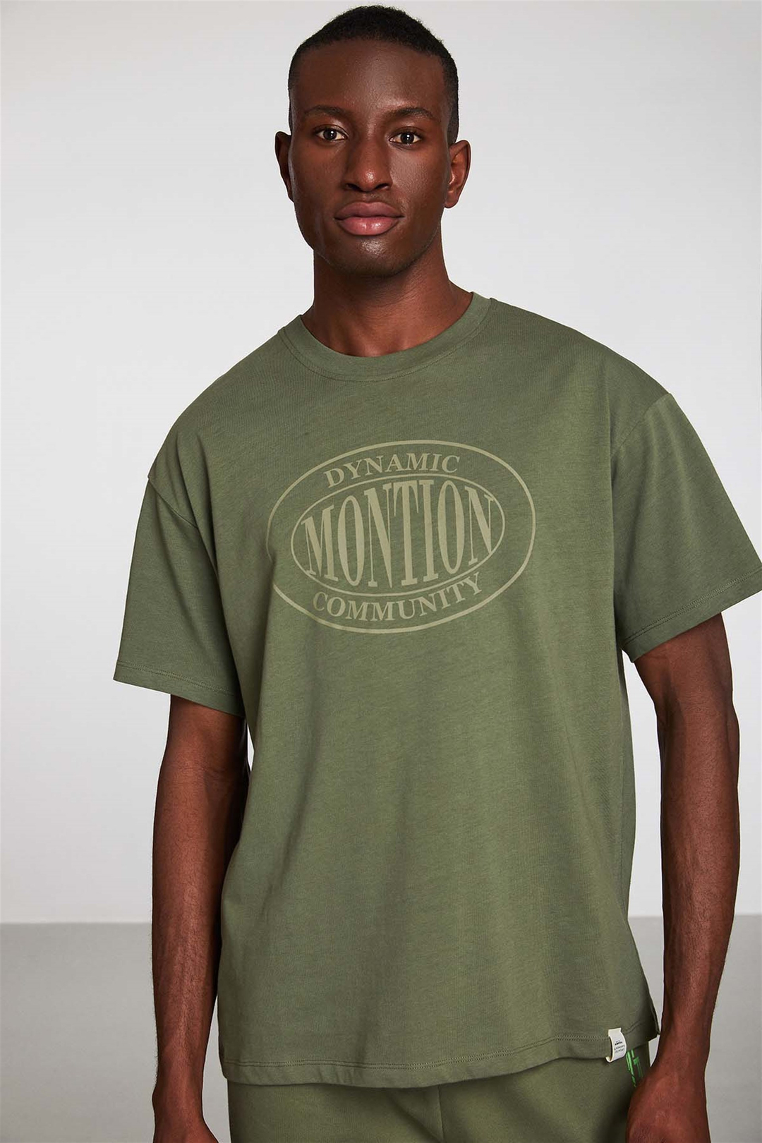 MERCIFUL Örme Oversize Haki  T-Shirt