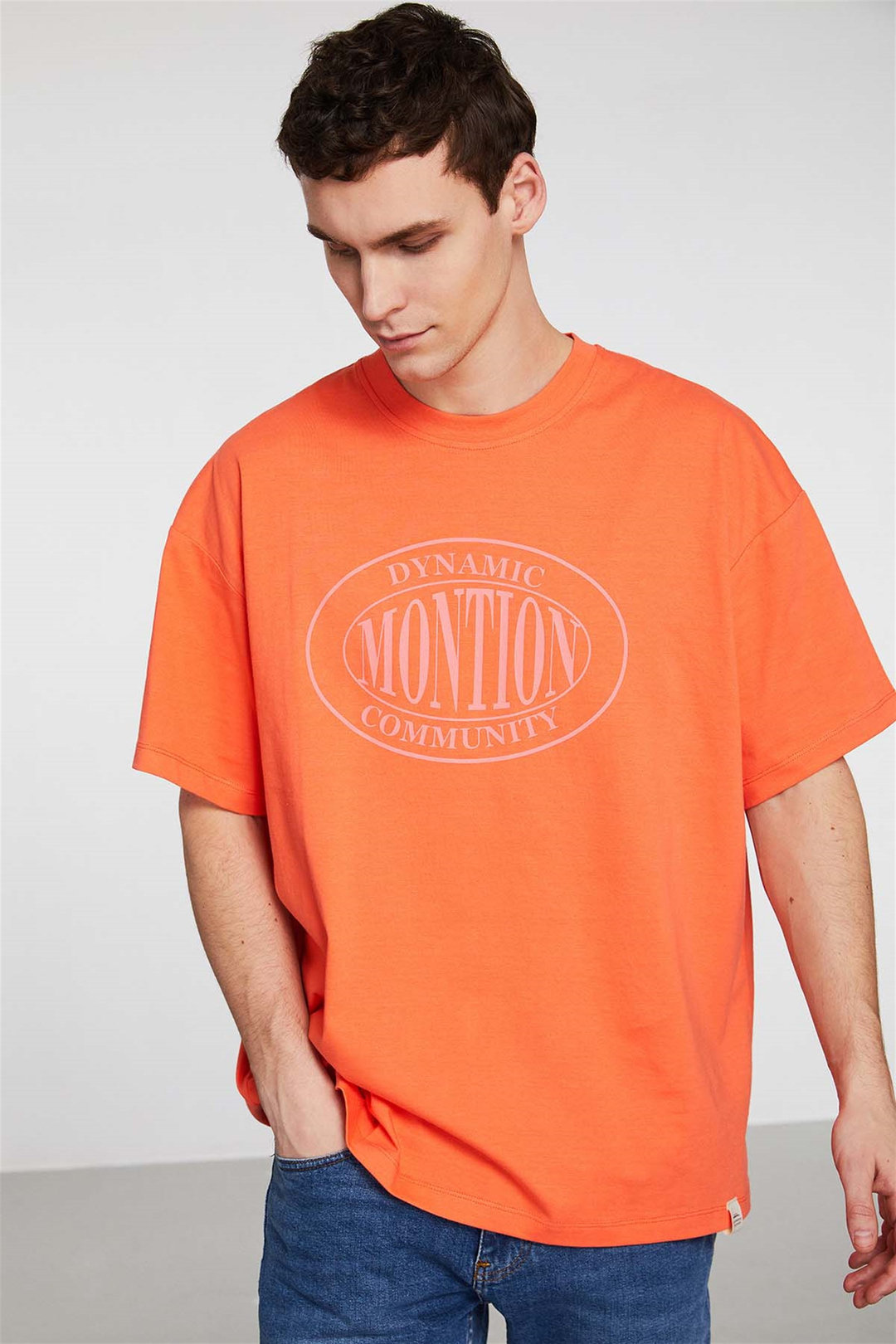 MERCIFUL Örme Oversize Nar Çiçeği  T-Shirt