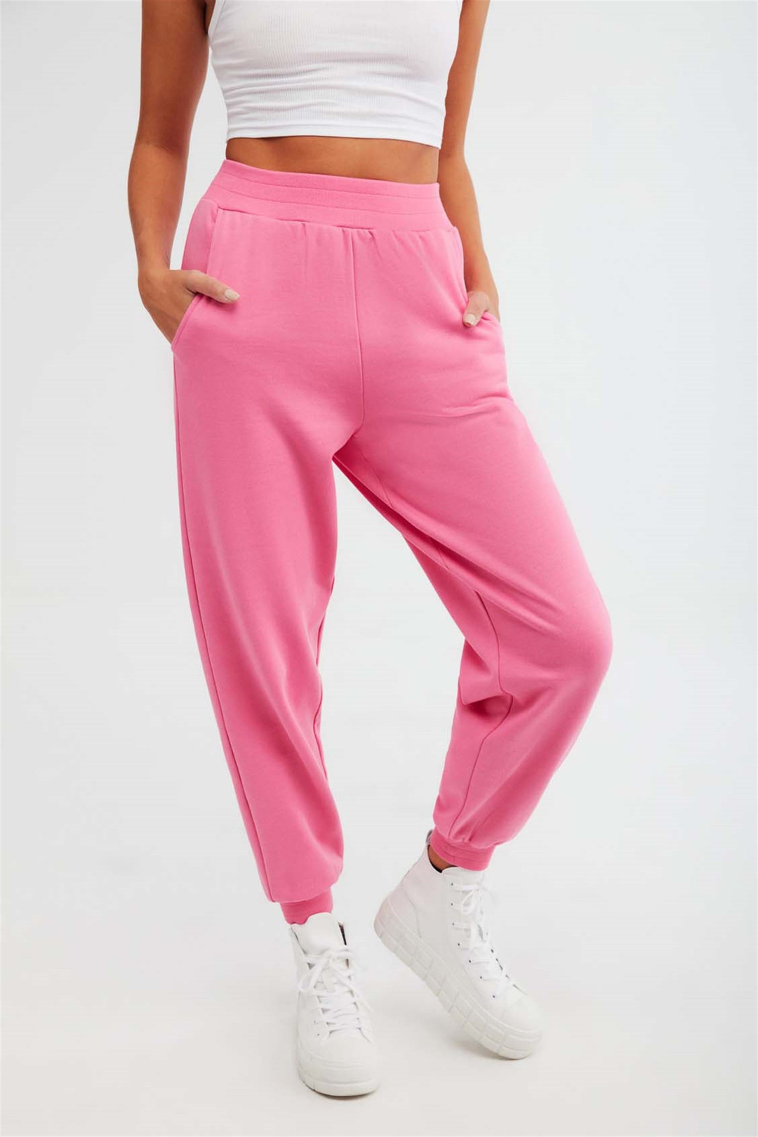 MIA Örme Comfort Fit Pembe  Eşofman Altı