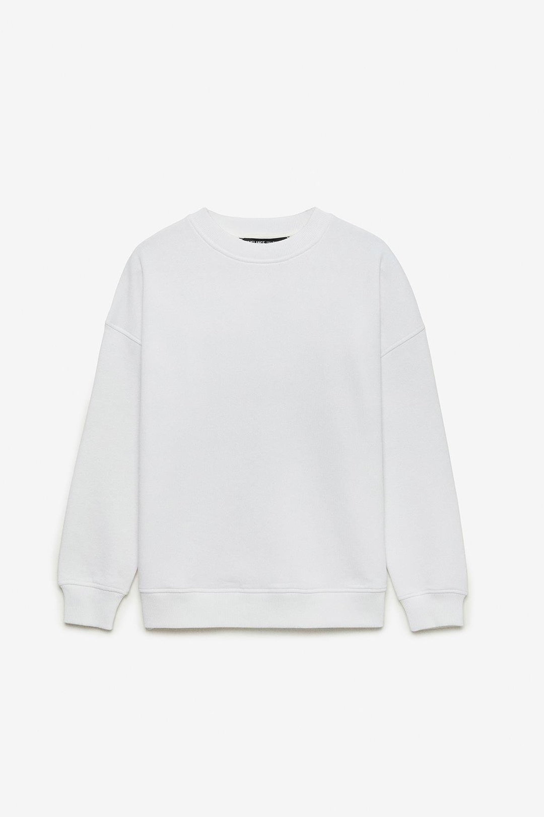 MIMI Kadın Yuvarlak Yaka Regular Beyaz Sweatshirt