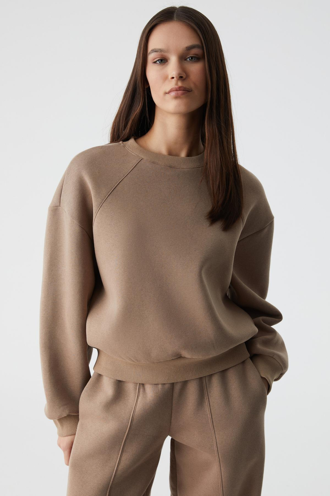 MORGANA Kadın Bisiklet Yaka Uzun Kollu Vizon Sweatshirt