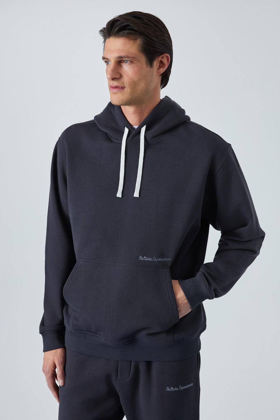 NARCISO Erkek Yumuşacık İçi Polarlı Antrasit Sweatshirt