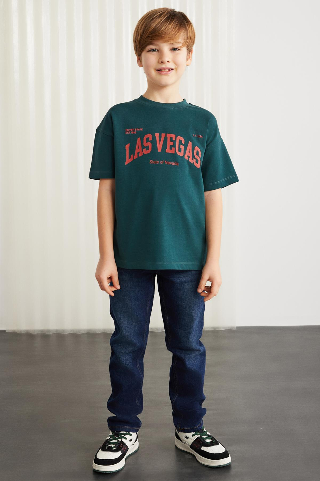 PADDY  Relaxed Petrol Yeşili Tekli T-Shirt