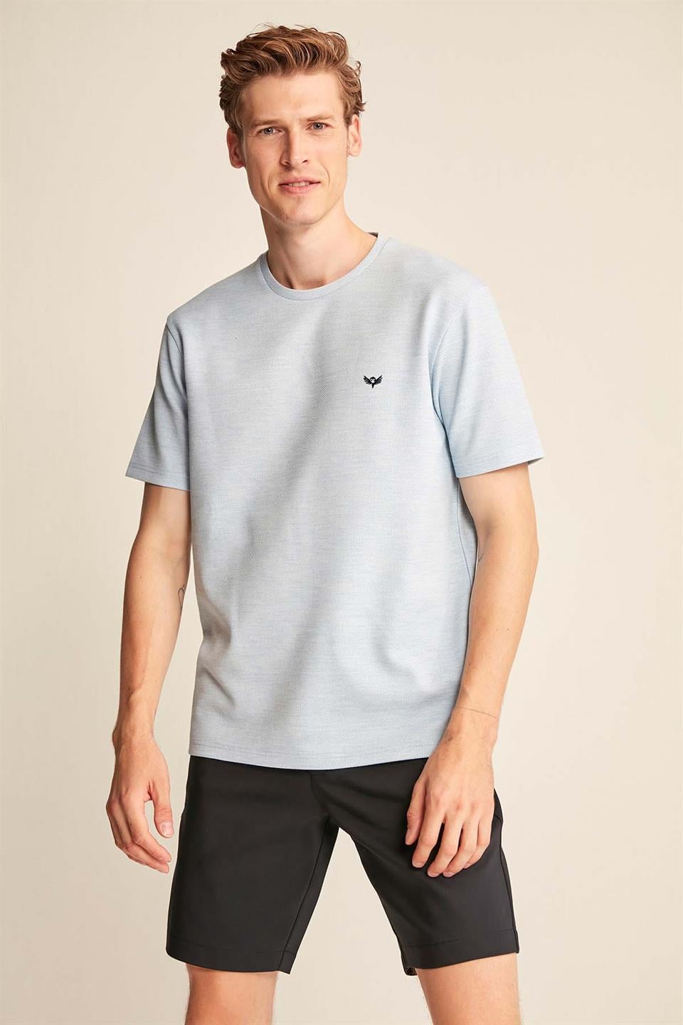 PHONEİX Örme  Mavi  T-Shirt