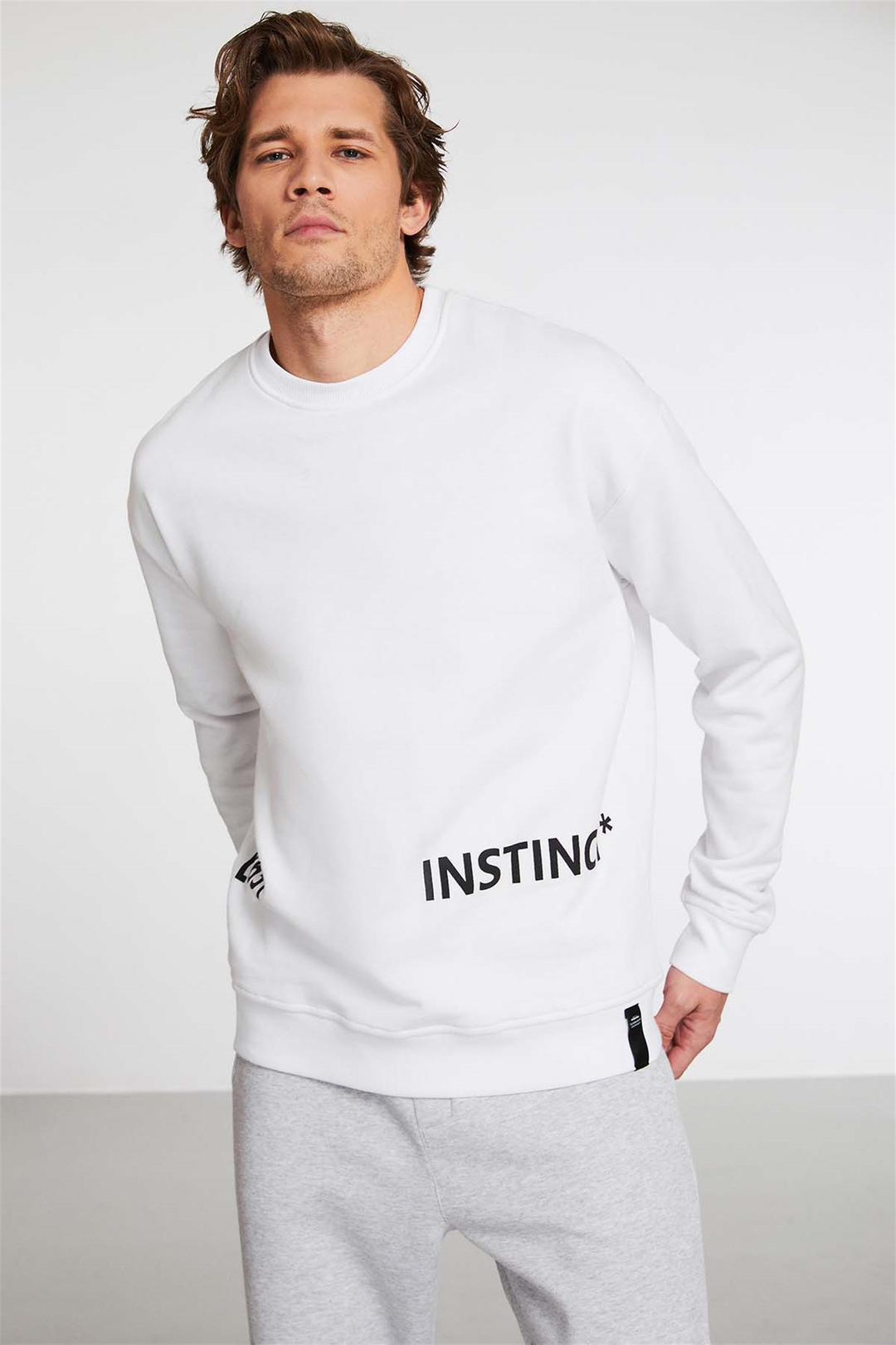 PIONEER Örme Comfort Fit Beyaz  Sweatshirt