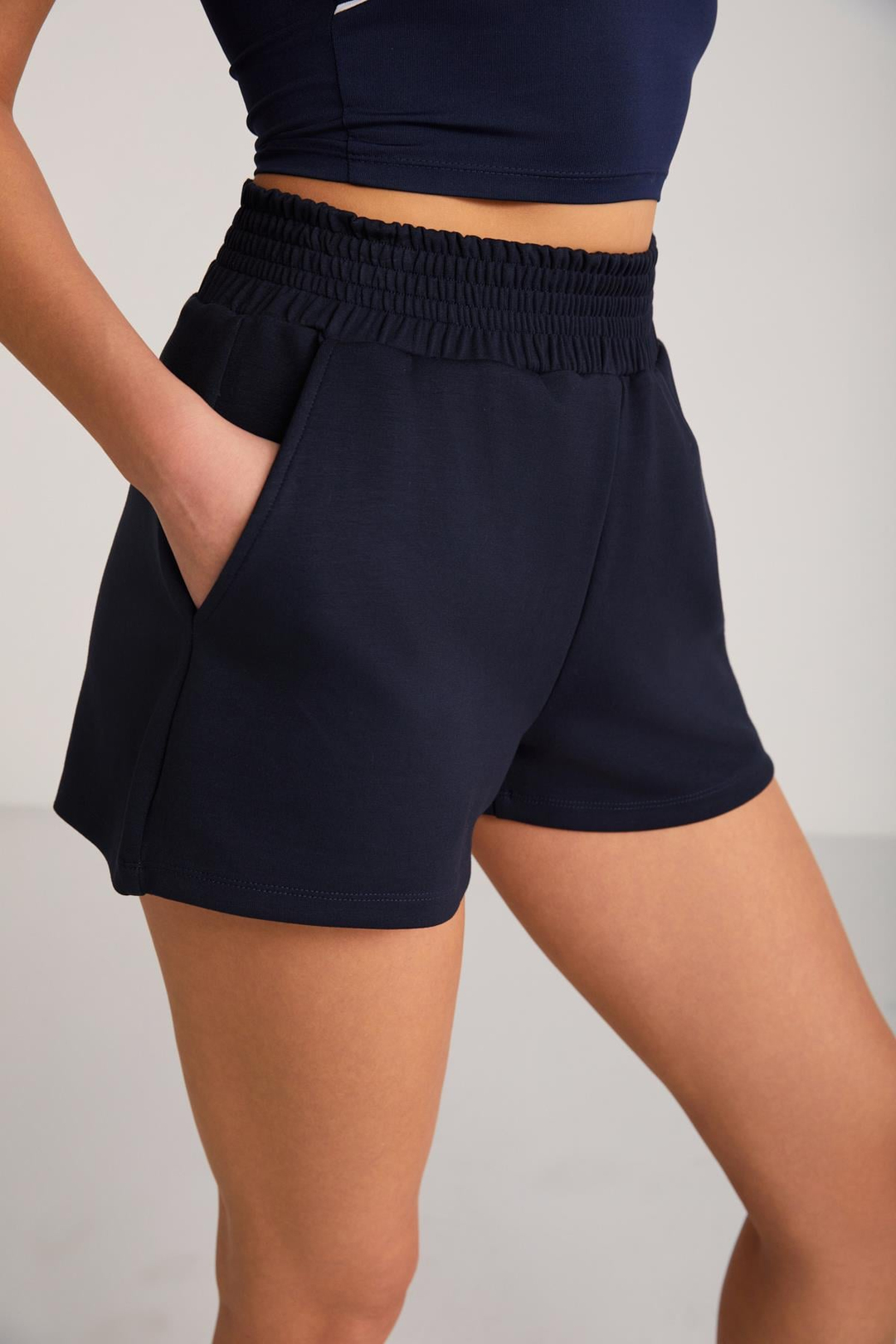 PIXIE  Relaxed Lacivert Tekli Şort