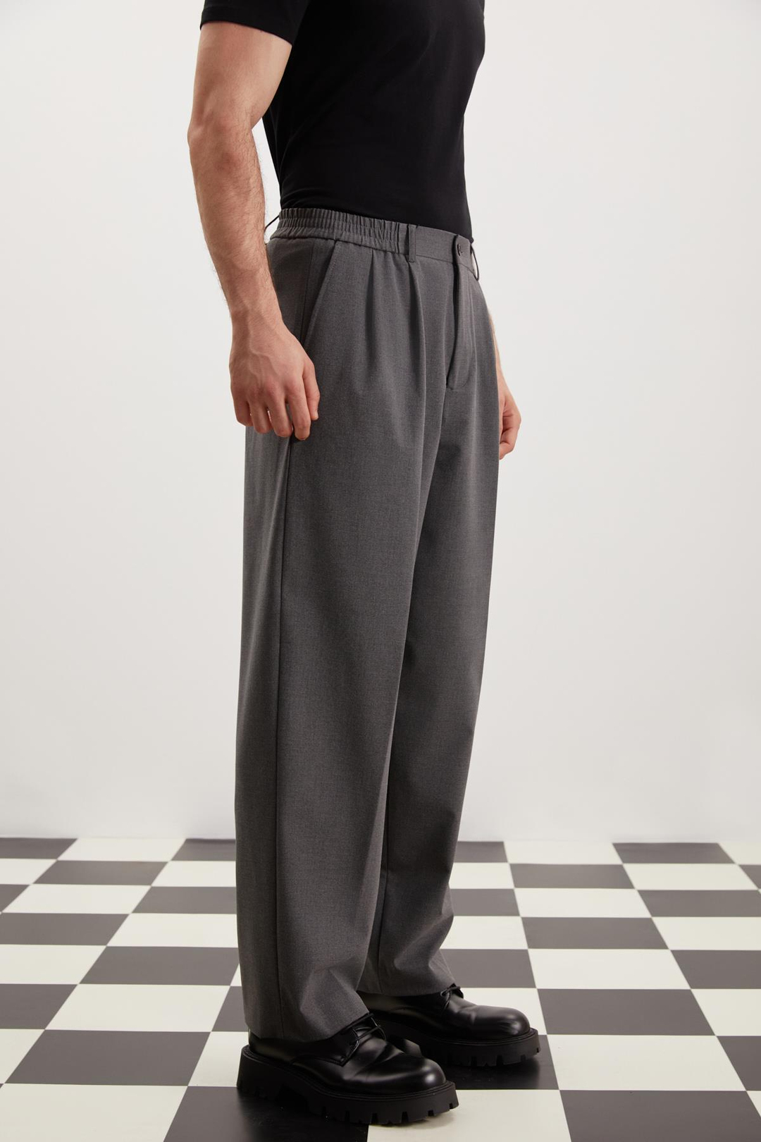 RAINER Wide Leg Oversize Antrasit  Pantolon