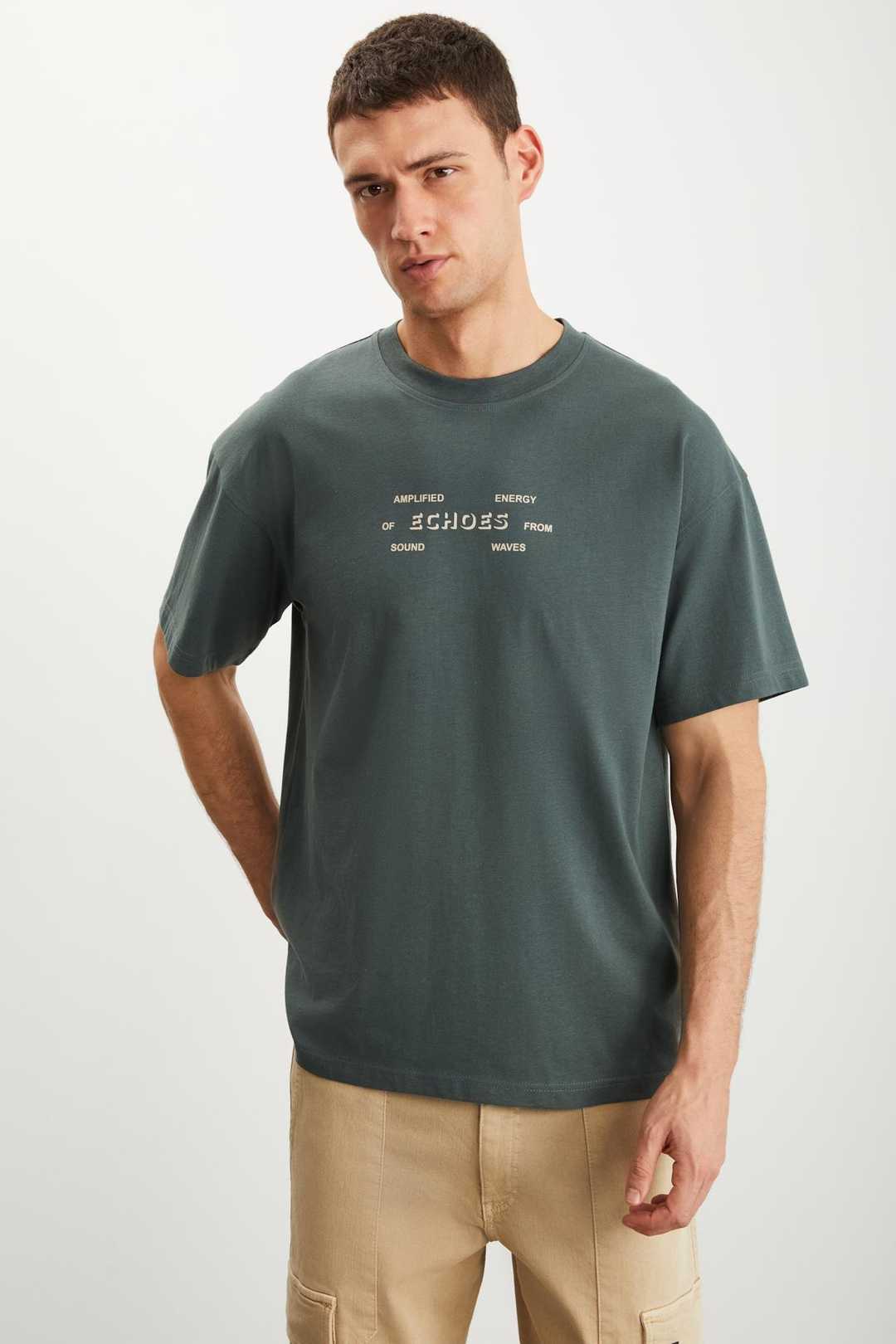 RAMADAN  Regular Yeşil Tekli T-Shirt