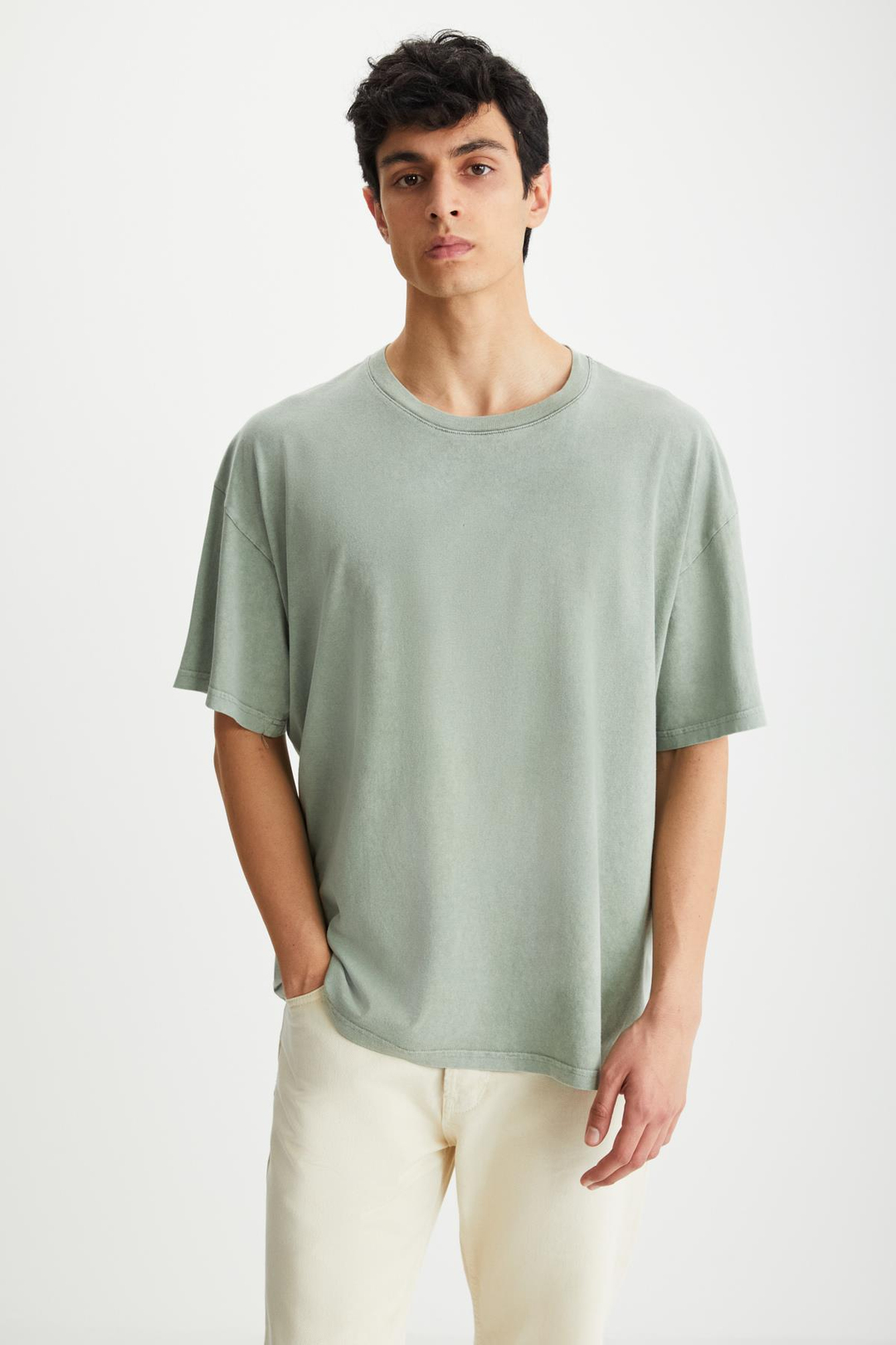 RINGO  Relaxed Yeşil Tekli T-Shirt