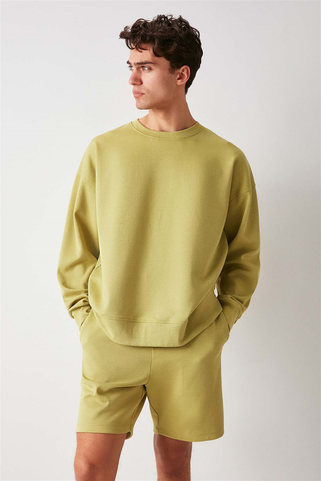 ROYAL Örme Oversize Yeşil  Eşofman Takımı