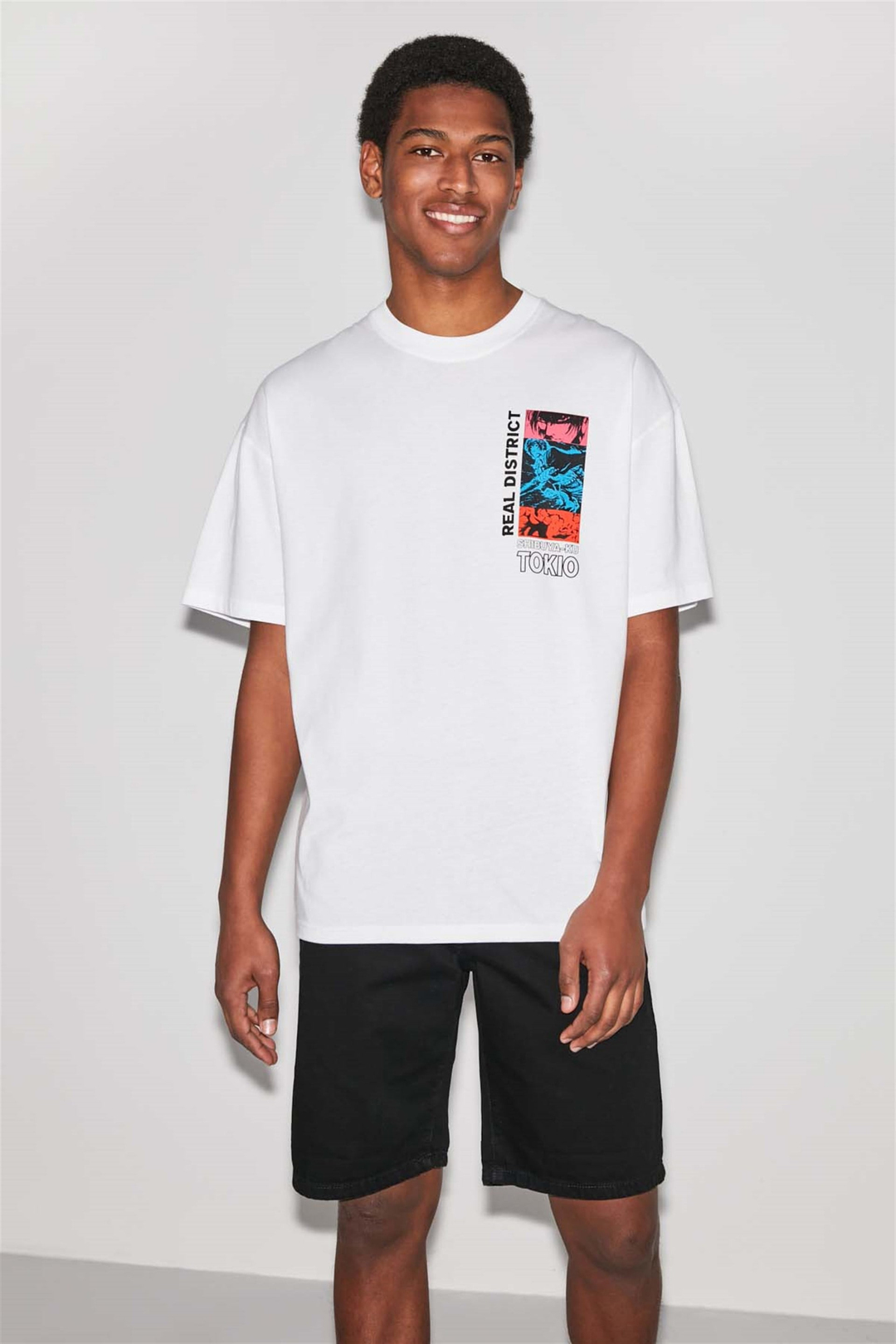 RUİNAS Denim Relaxed Siyah  Şort