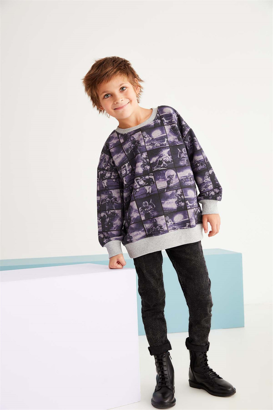 SAMIR Örme Comfort Fit Mor  Sweatshirt