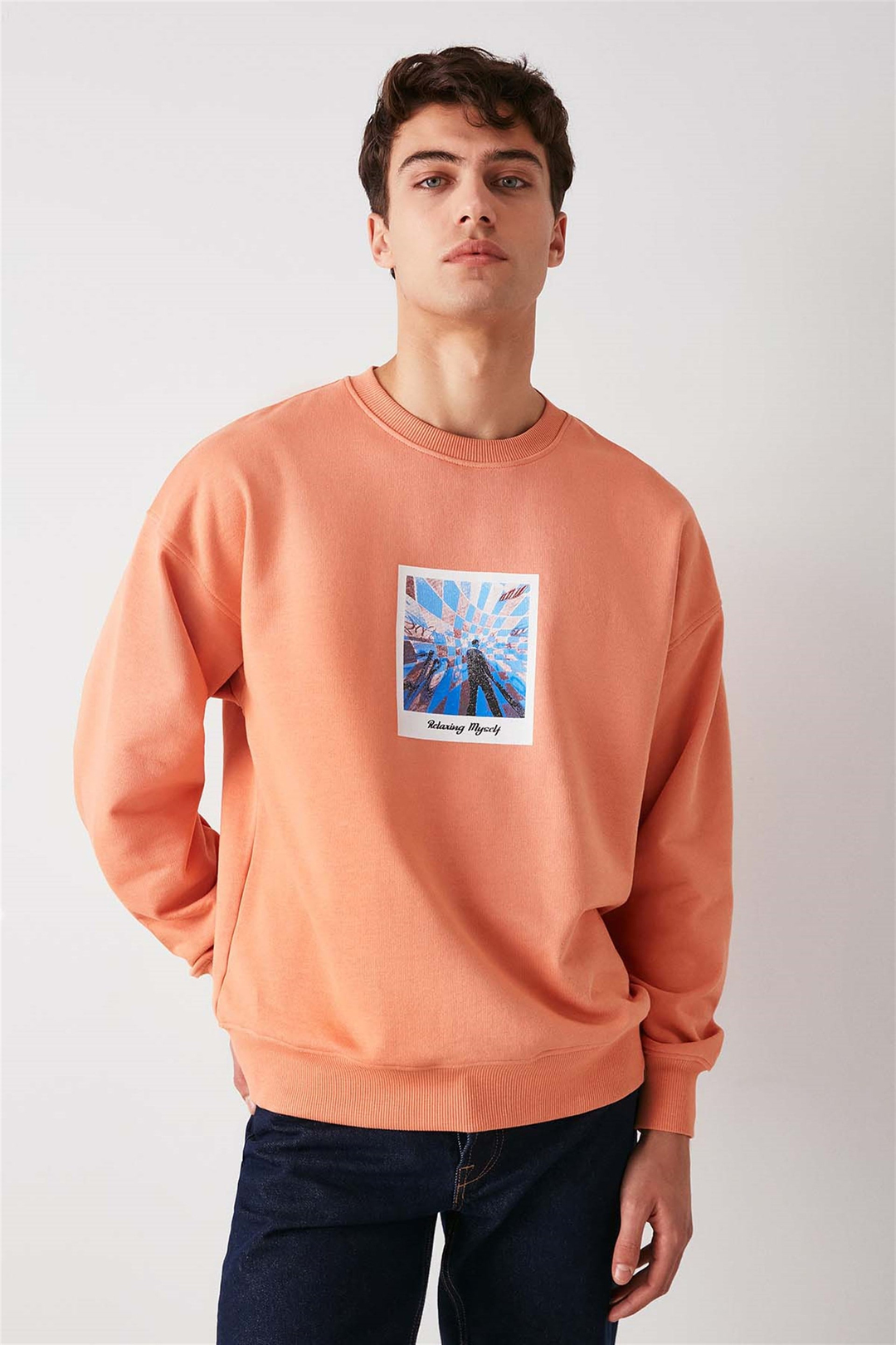 SEASİDE Örme Oversize Turuncu  Sweatshirt