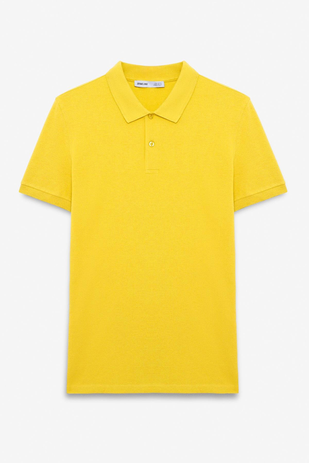 SKYLOOM Erkek %100 Pamuk Kısa Kollu Regular Fit Sarı Polo Yaka T-shirt
