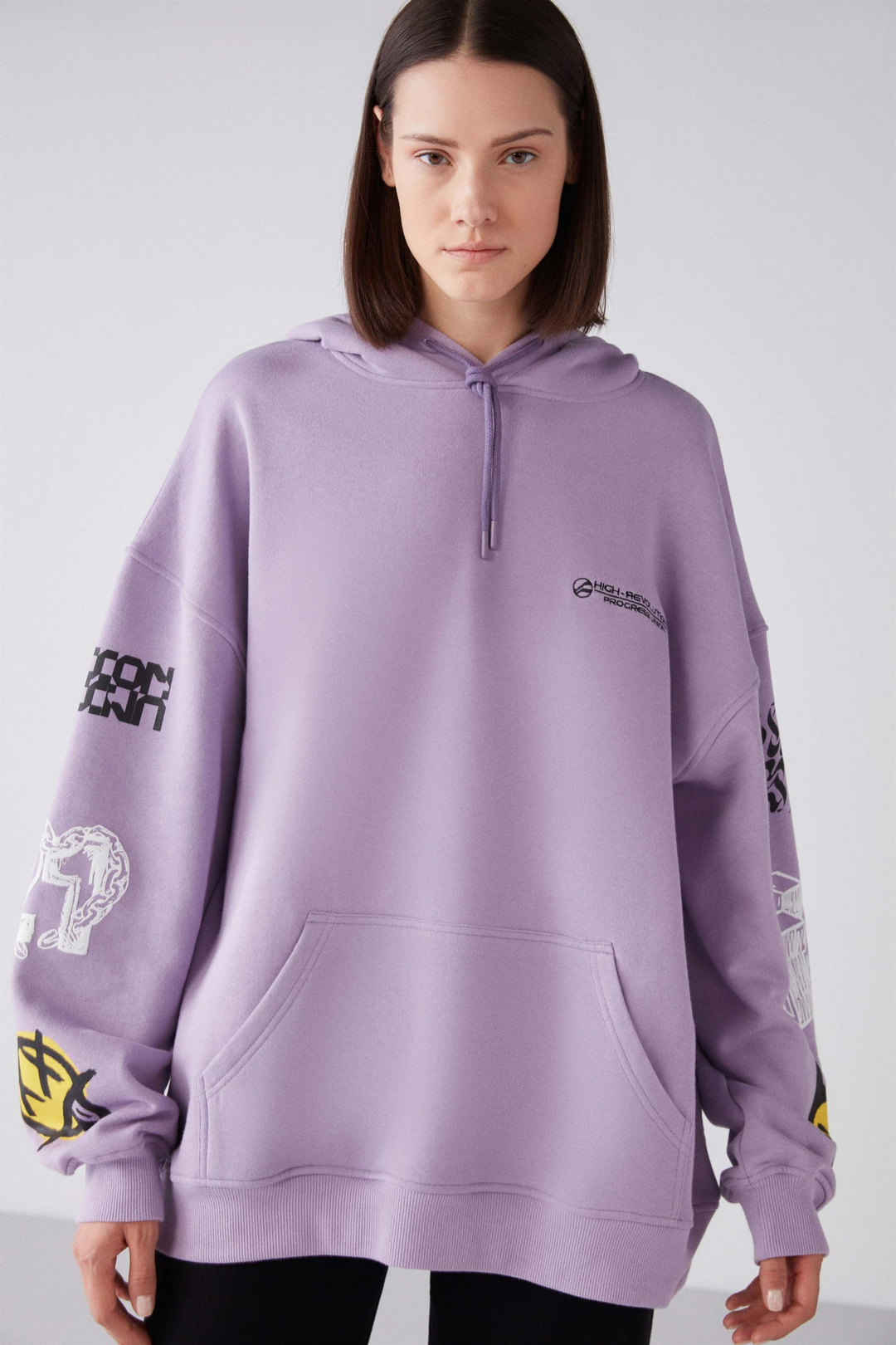 SOMARA Örme Oversize Lila  Sweatshirt