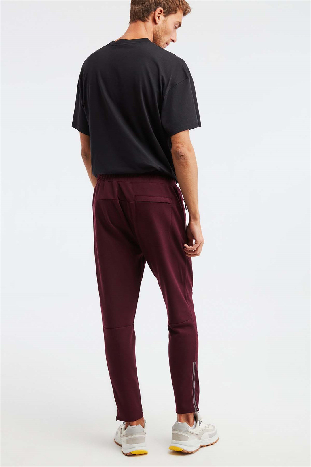 SOMBER Örme Slim Fit Bordo  Pantolon