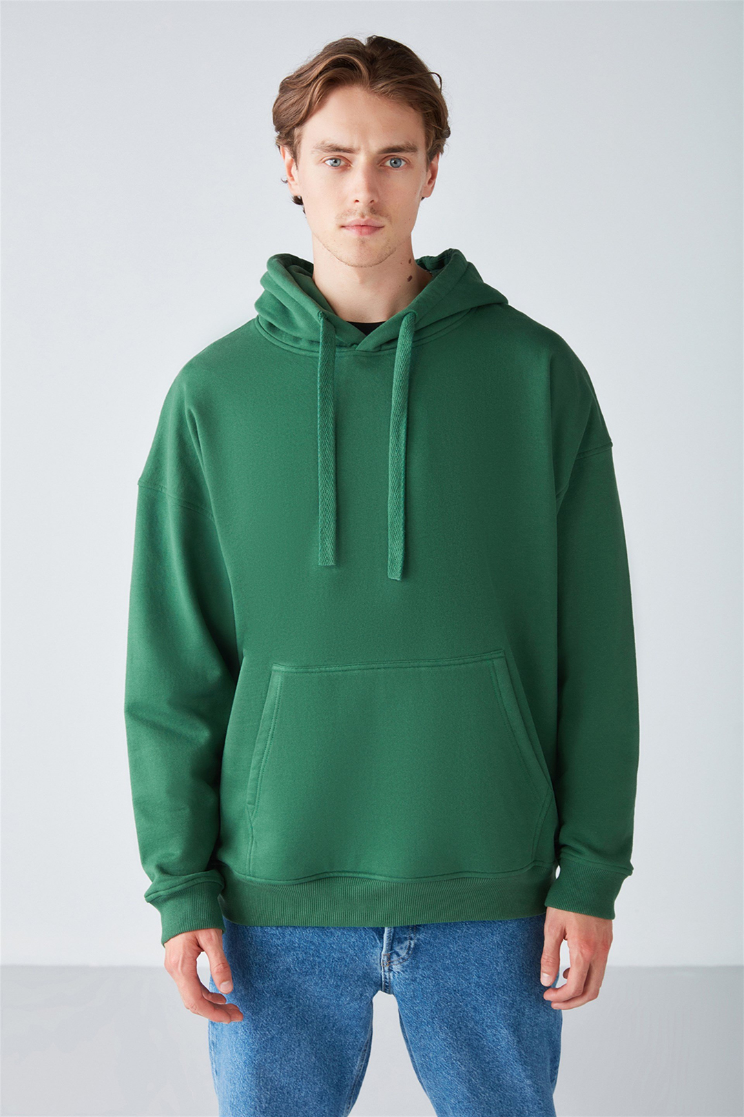 STEVE Örme Oversize Yeşil  Sweatshirt