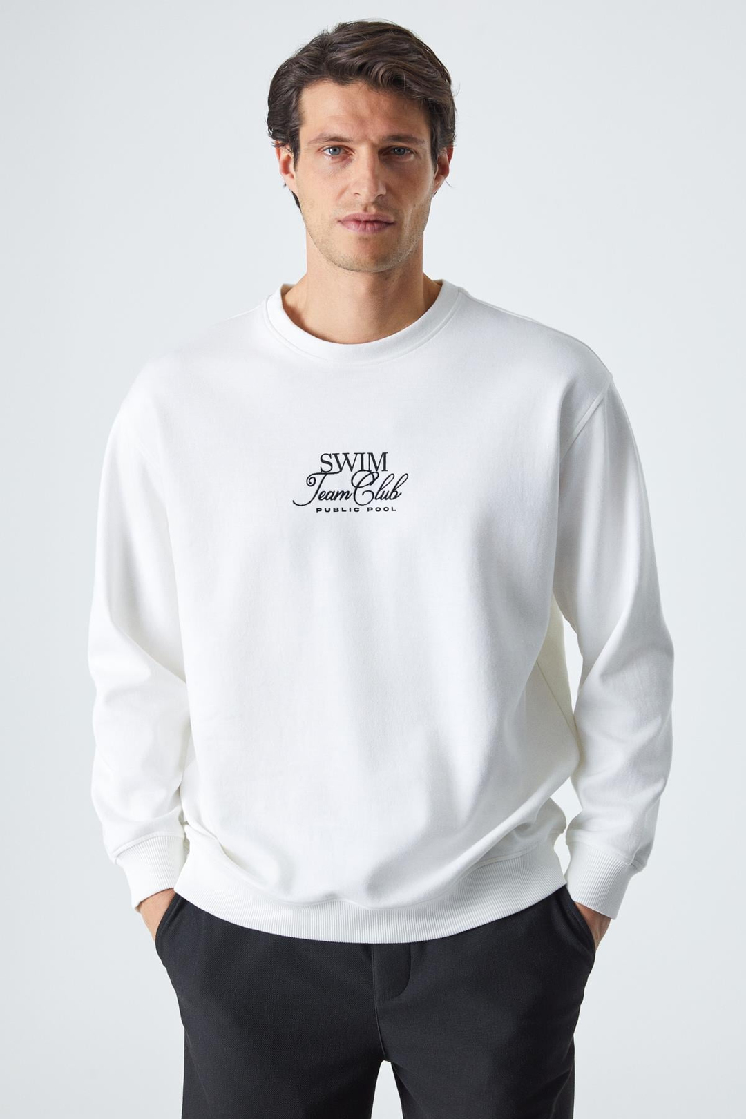 SWIM Erkek Comfort Fit Uzun Kollu Ekru T-Shirt