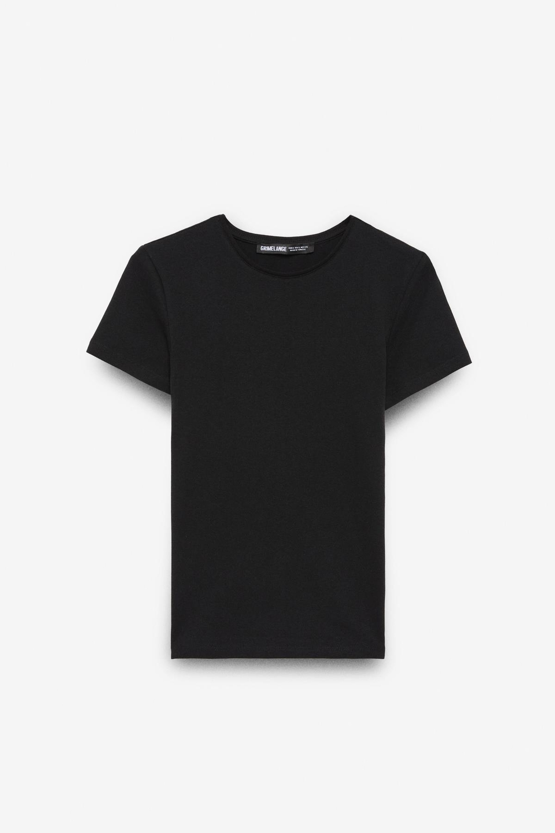 TARELIA Kadın Bisiklet Yaka Kısa Kollu Slim Siyah T-Shirt
