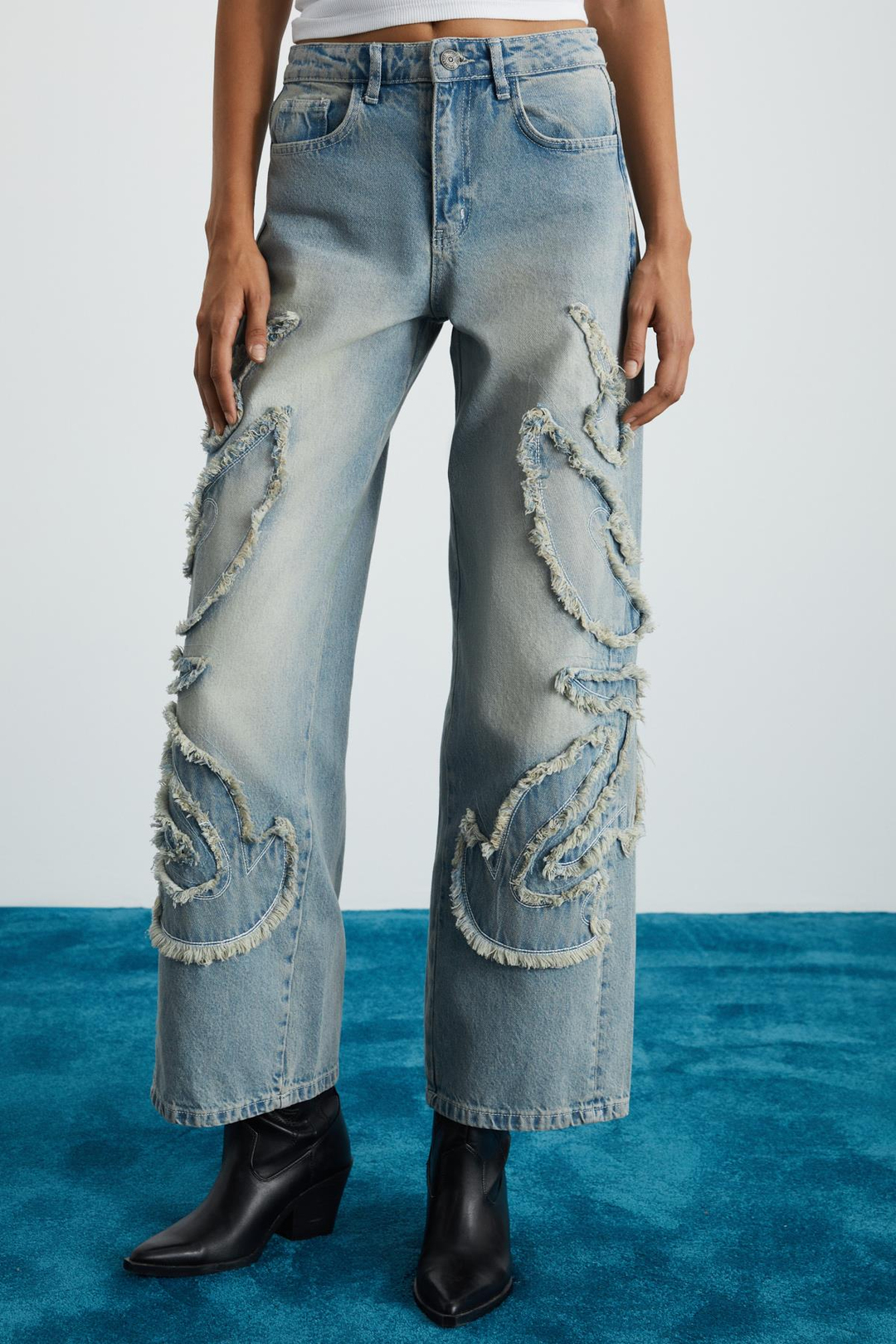 TEXAS Regular Regular Açık Mavi Tekli Jeans