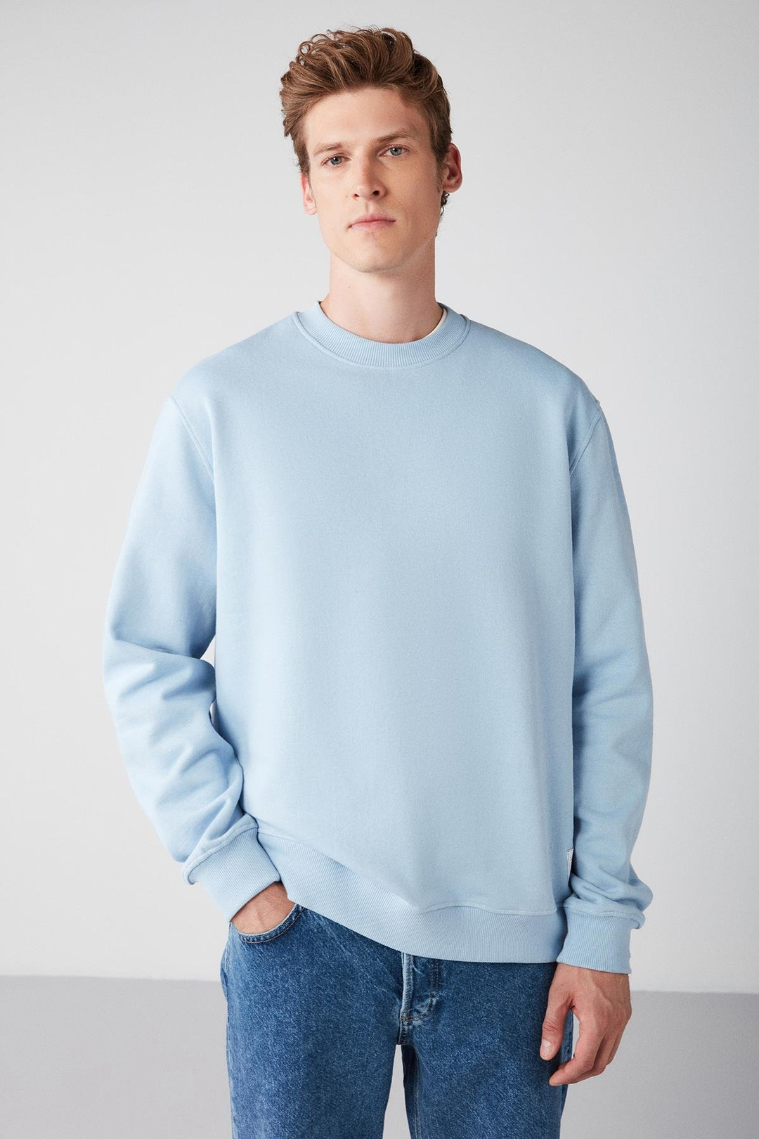 TRAVIS Relaxed Regular Açık Mavi  Sweatshirt