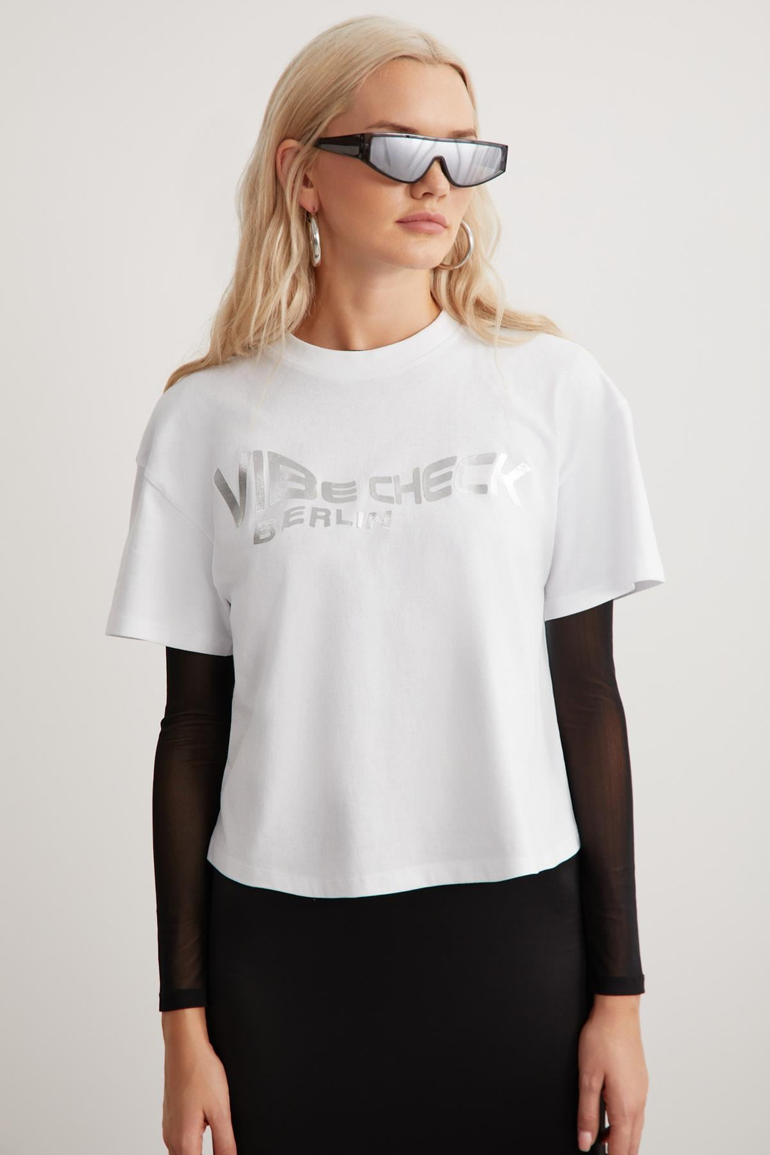 TULIP Basic Relaxed Beyaz Tekli T-Shirt