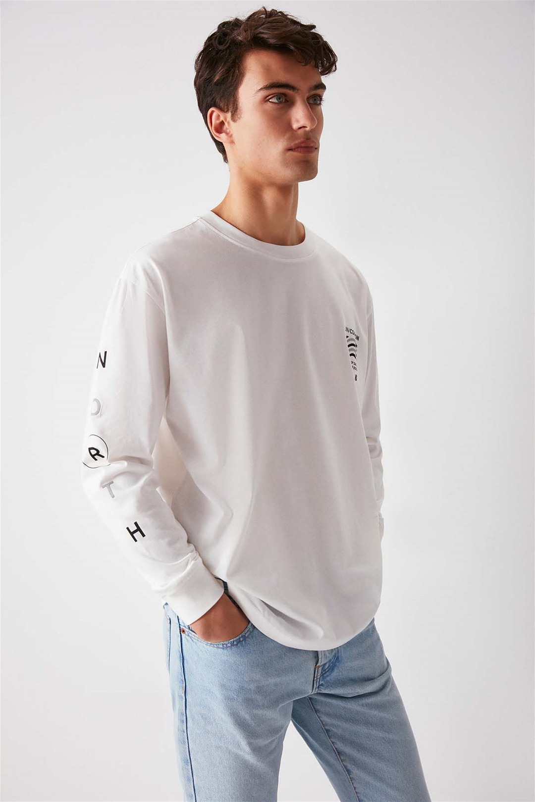 UNCOMMON Örme Ekstra Oversize Beyaz  T-Shirt