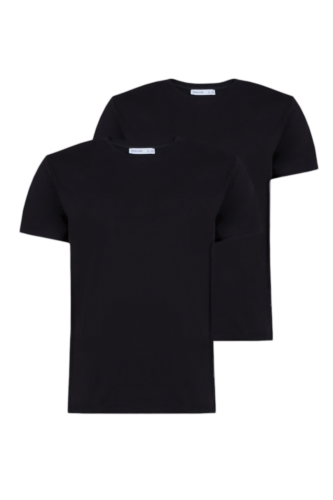 UTAH Örme Dar - Slim Siyah 2'lü T-Shirt