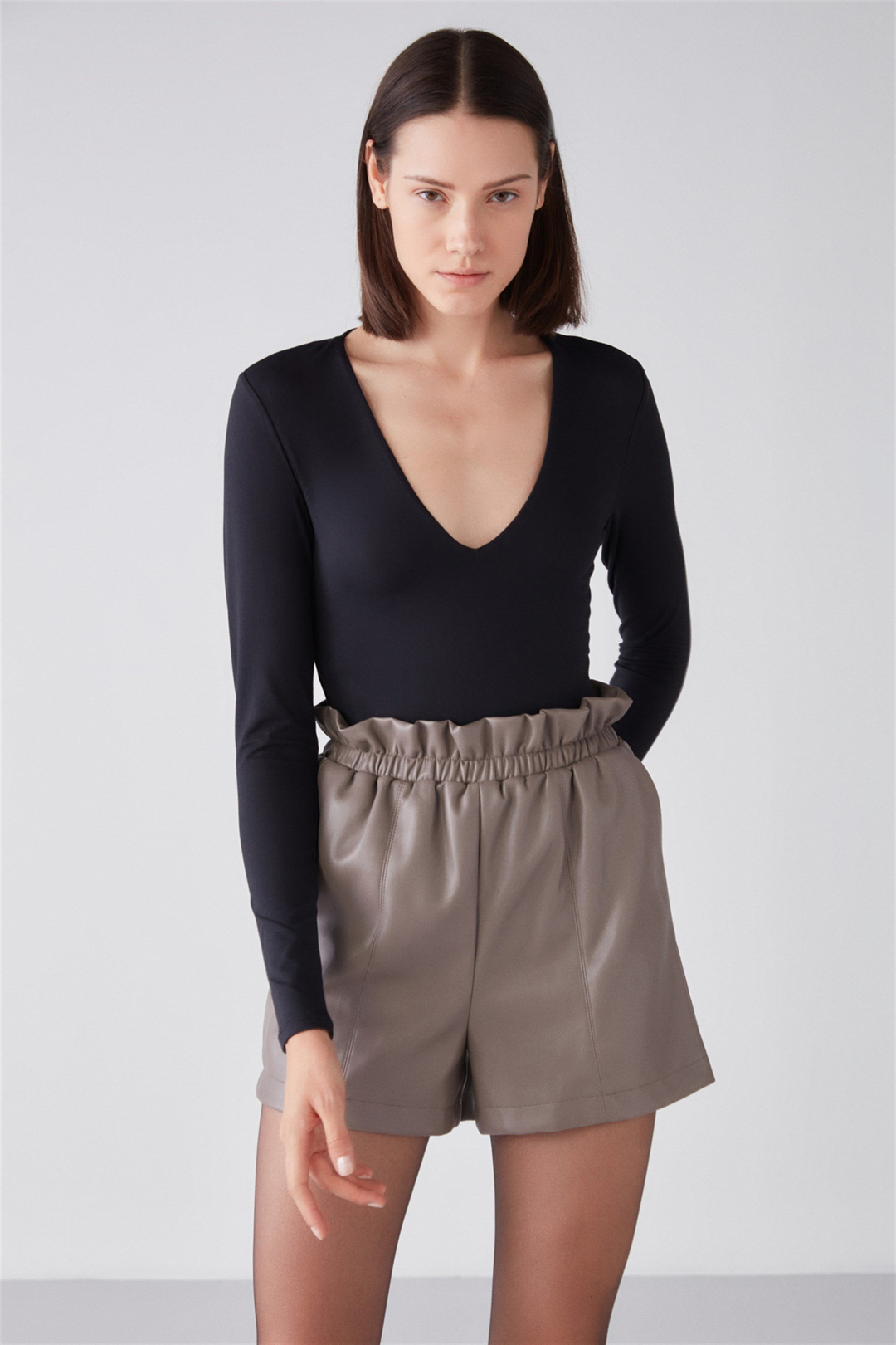 VALERI Örme Slim Fit Siyah  Body