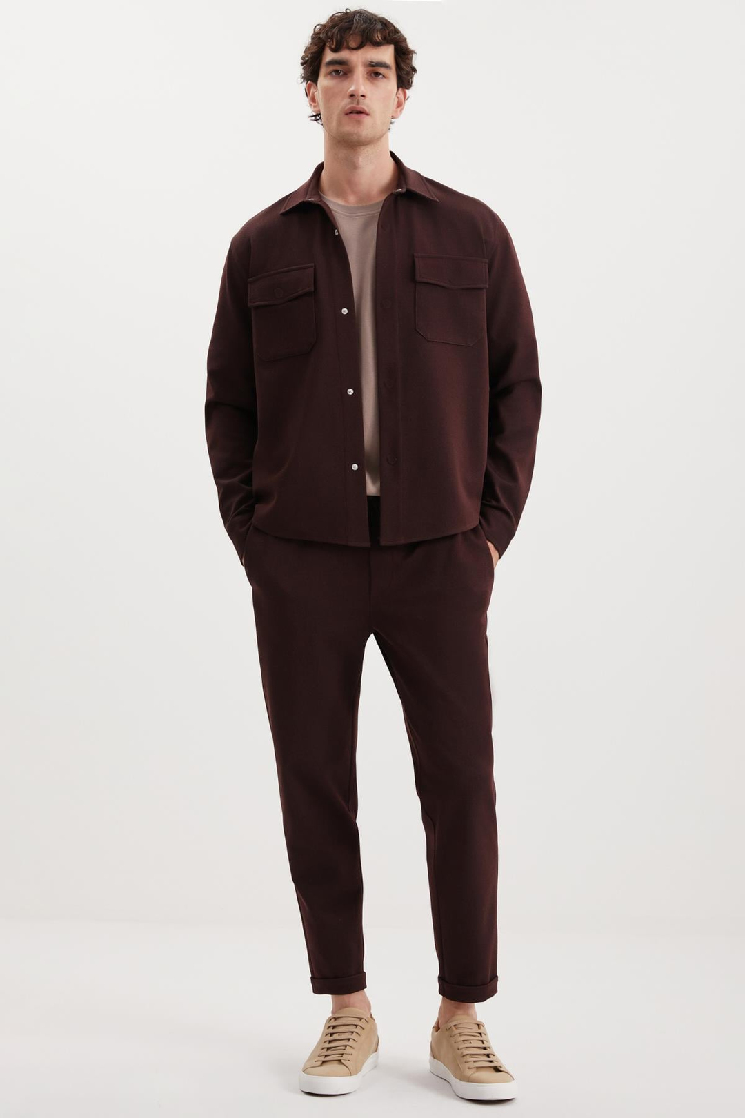 WALSH  Regular Bordo Tekli Pantolon