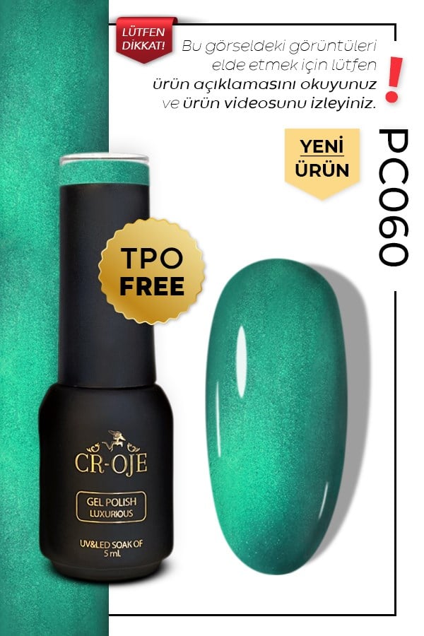 CROJE KALICI OJE Inci Tanecikli Manyetik Cat Eye / Kedi Gözü- PC060 (5 ML)