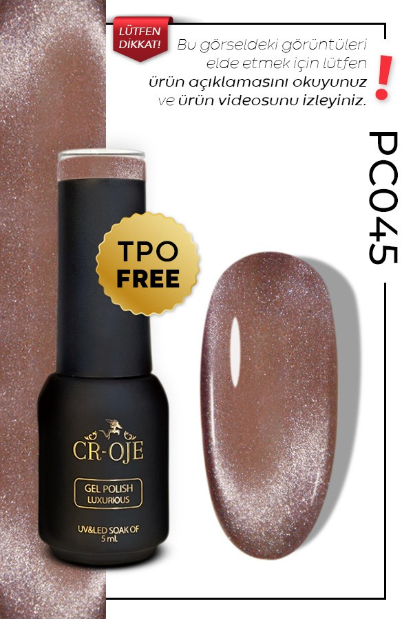 CROJE KALICI OJE Inci Tanecikli Manyetik Cat Eye / Kedi Gözü- PC045 (5 ML)