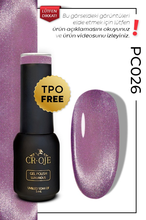 CROJE KALICI OJE Inci Tanecikli Manyetik Cat Eye / Kedi Gözü- PC026 (5 ML)