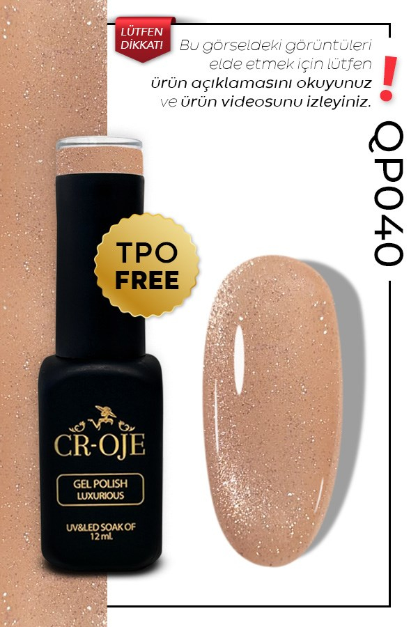 CROJE KALICI OJE Inci Tanecikli Manyetik Cat Eye / Kedi Gözü- QP040 (12 ML)