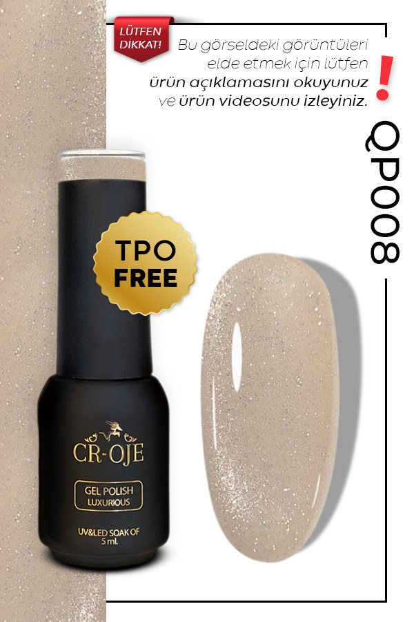 CROJE KALICI OJE Inci Tanecikli Manyetik Cat Eye / Kedi Gözü- QP008 (5 ML)