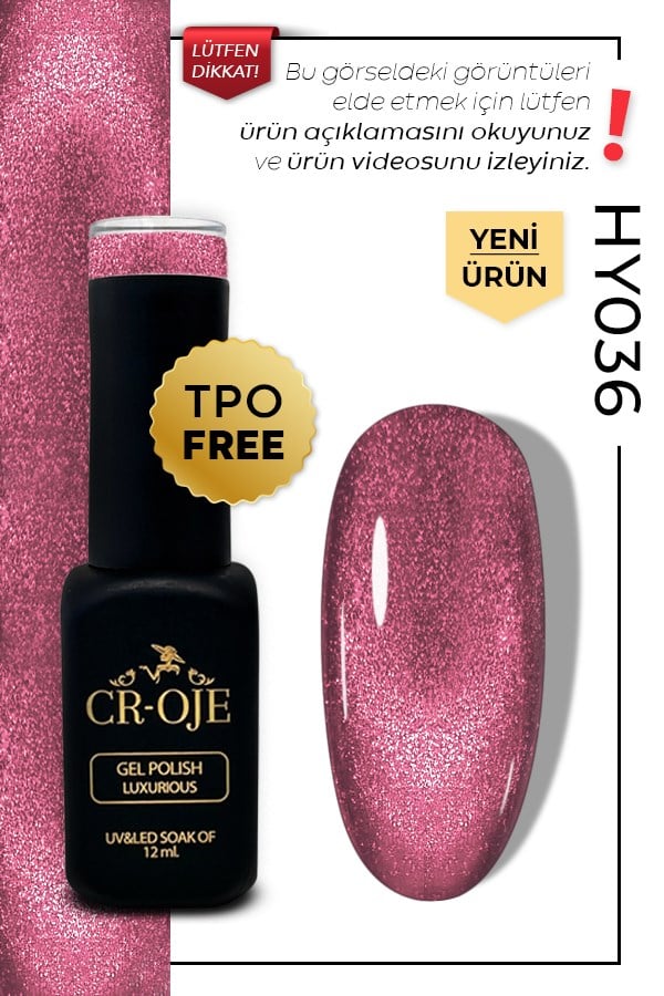 CROJE KALICI OJE Inci Tanecikli Manyetik Cat Eye / Kedi Gözü- HY036 (12 ML)