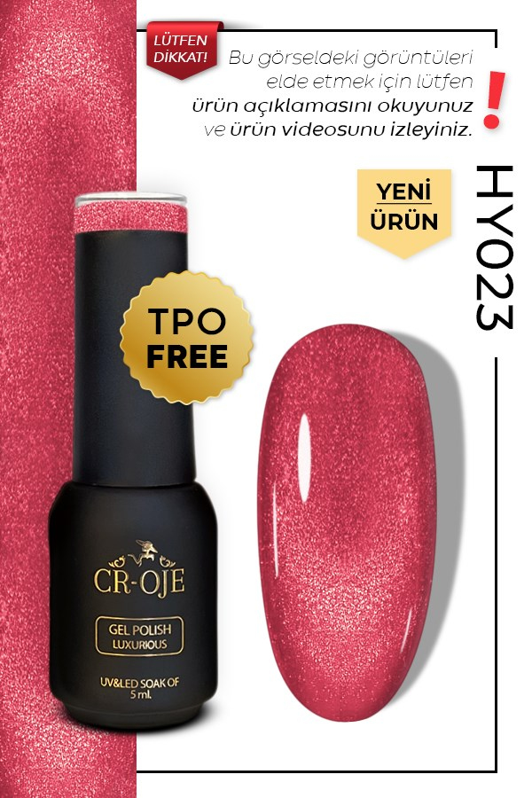 CROJE KALICI OJE Inci Tanecikli Manyetik Cat Eye / Kedi Gözü- HY023 (5 ML)