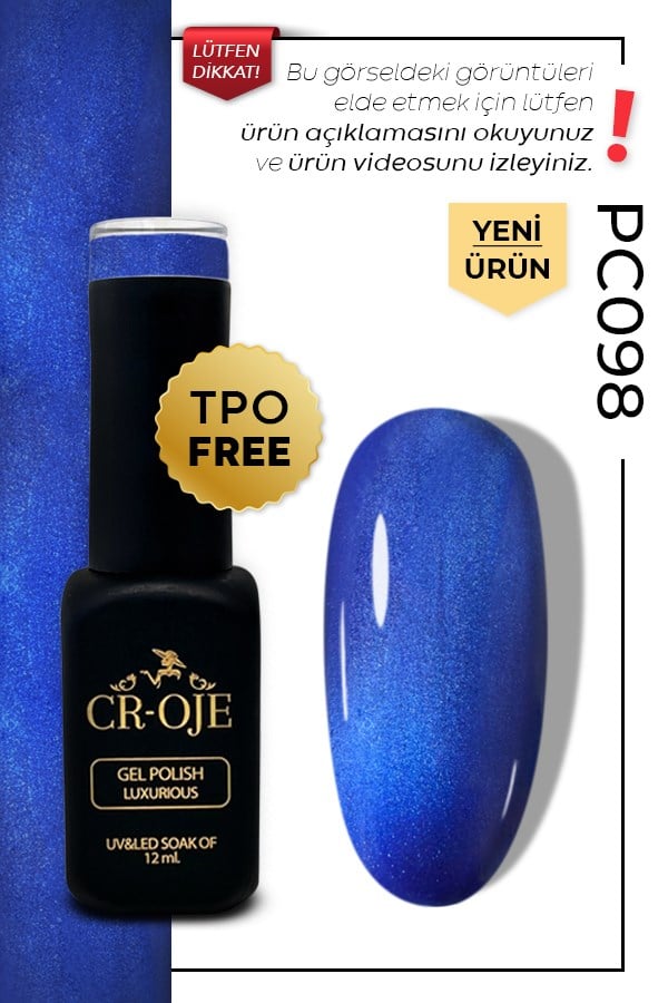 CROJE KALICI OJE Inci Tanecikli Manyetik Cat Eye / Kedi Gözü- PC098 (12 ML)