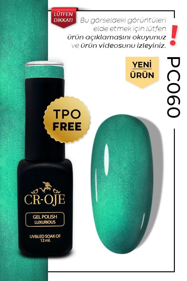 CROJE KALICI OJE Inci Tanecikli Manyetik Cat Eye / Kedi Gözü- PC060 (12 ML)