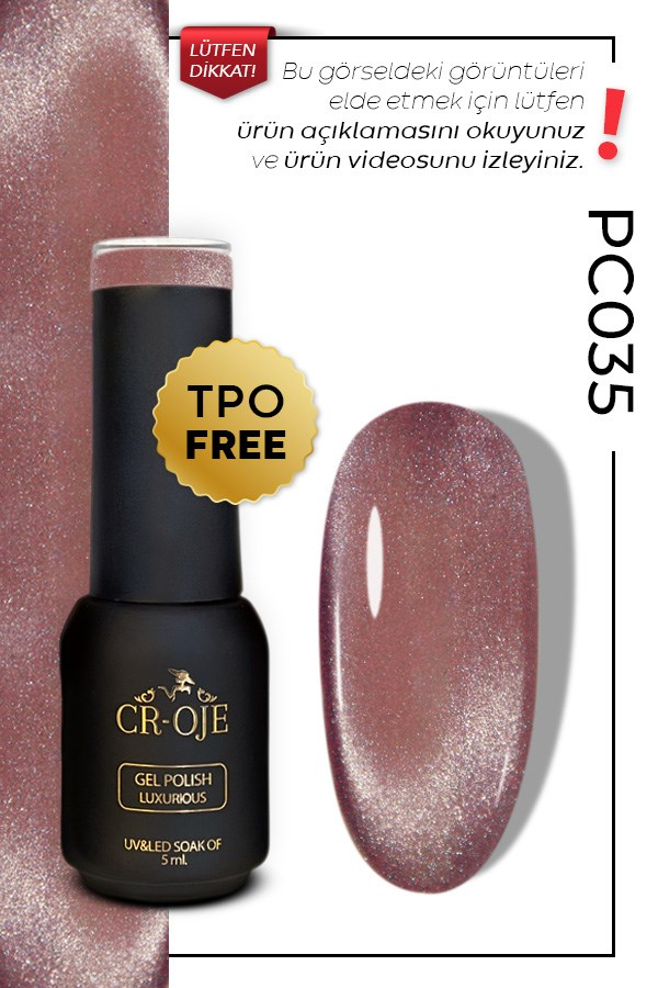 CROJE KALICI OJE Inci Tanecikli Manyetik Cat Eye / Kedi Gözü- PC035 (5 ML)