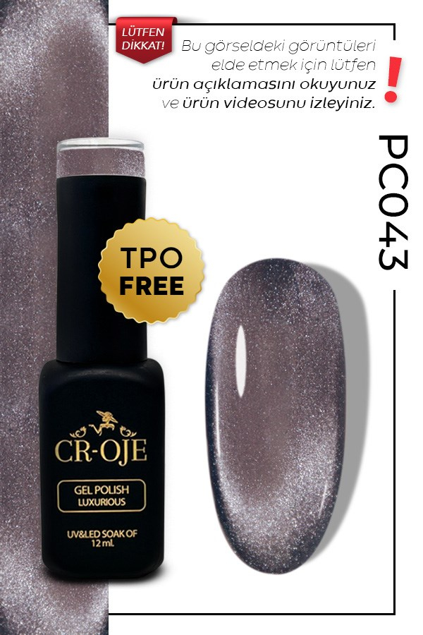 CROJE KALICI OJE Inci Tanecikli Manyetik Cat Eye / Kedi Gözü- PC043 (12 ML)