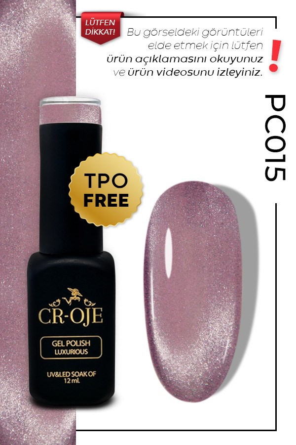 CROJE KALICI OJE Inci Tanecikli Manyetik Cat Eye / Kedi Gözü- PC015 (12 ML)