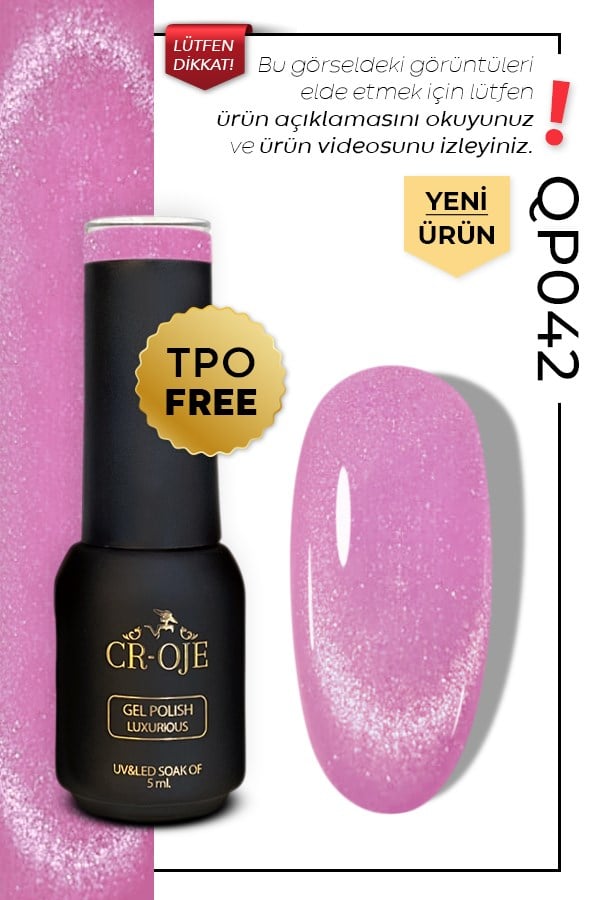 CROJE KALICI OJE Inci Tanecikli Manyetik Cat Eye / Kedi Gözü- QP042 (5 ML)