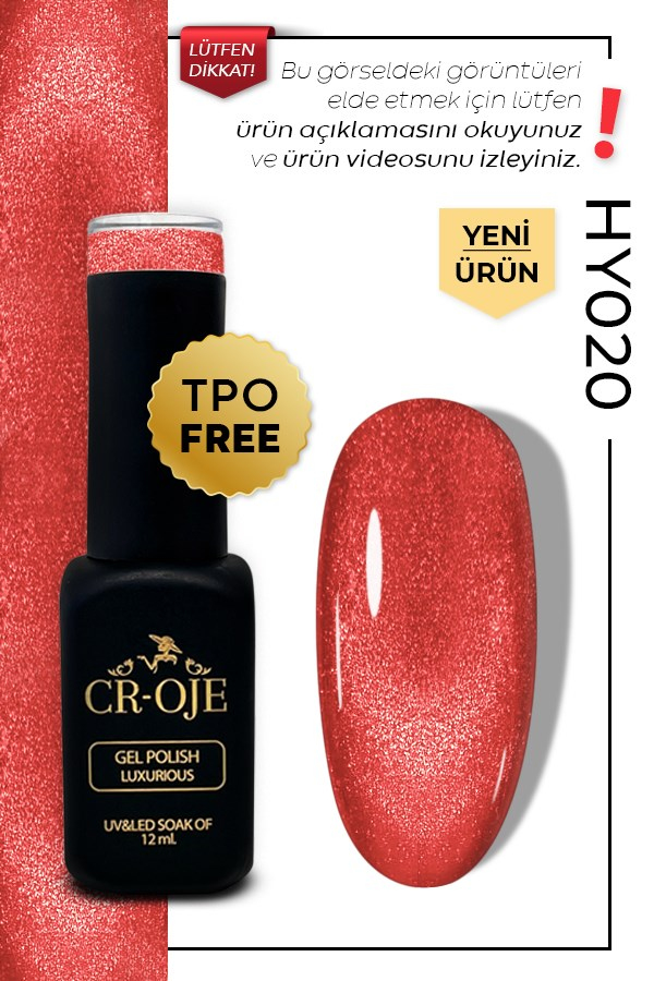 CROJE KALICI OJE Inci Tanecikli Manyetik Cat Eye / Kedi Gözü- HY020 (12 ML)