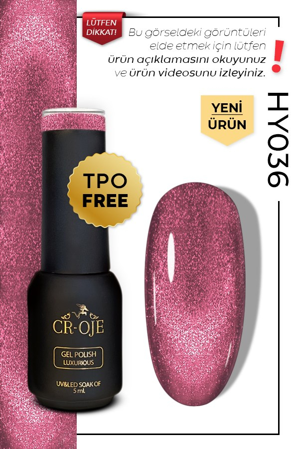 CROJE KALICI OJE Inci Tanecikli Manyetik Cat Eye / Kedi Gözü- HY036 (5 ML)