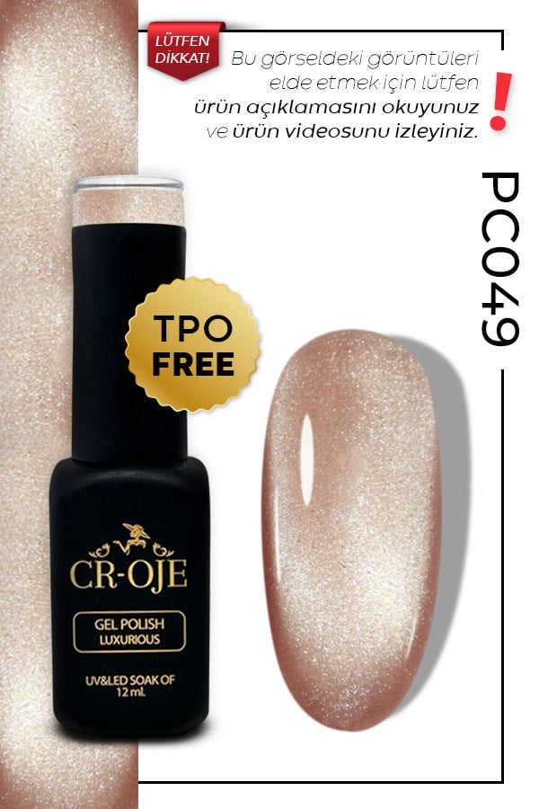 CROJE KALICI OJE Inci Tanecikli Manyetik Cat Eye / Kedi Gözü- PC049 (12 ML)