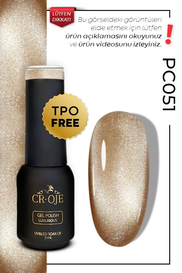 CROJE KALICI OJE Inci Tanecikli Manyetik Cat Eye / Kedi Gözü- PC051 (5 ML)